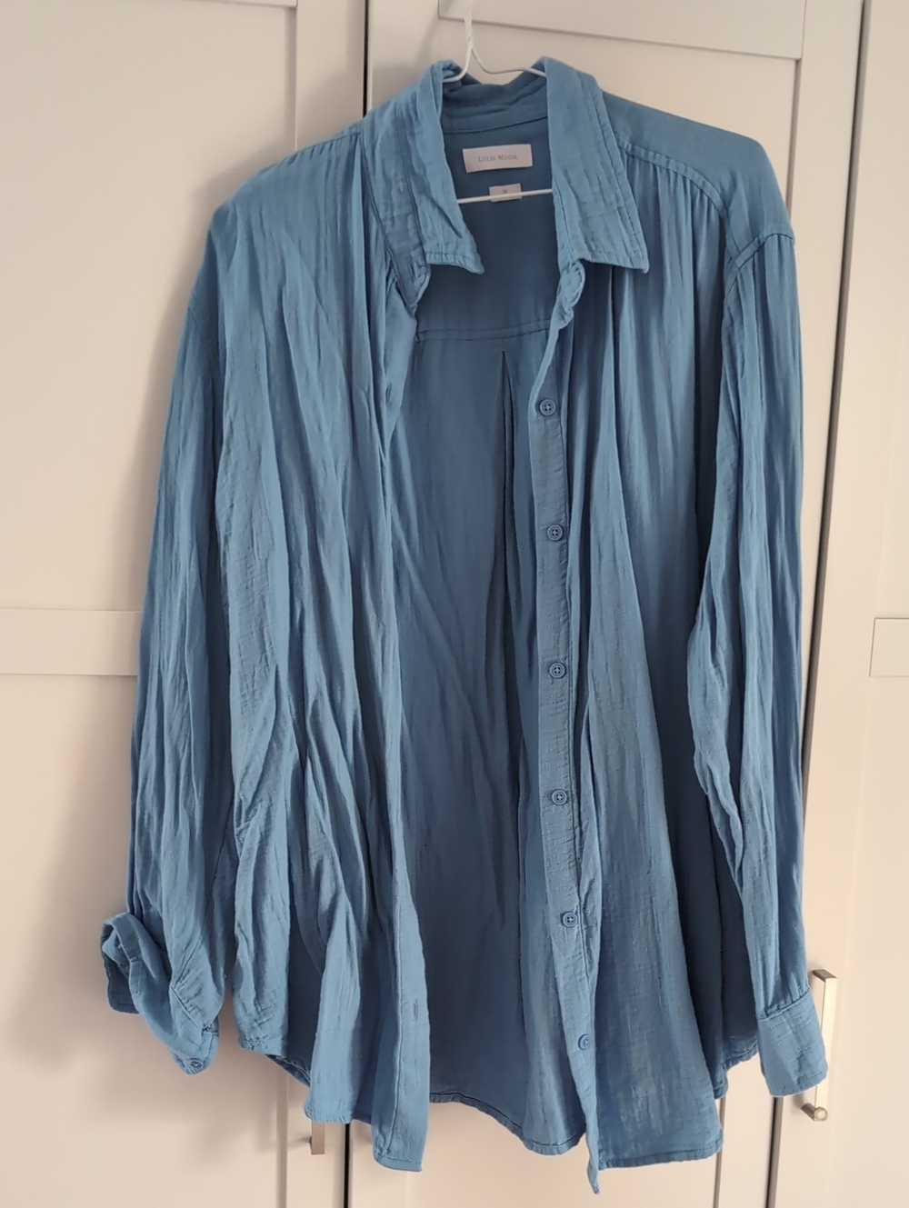 Little Moon Azurine Blue Button-Down Sail Shirt L
